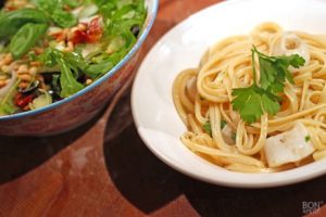 pasta met inktvis