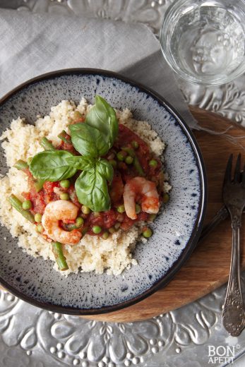 garnalen met Couscous