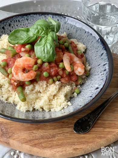 garnalen met Couscous