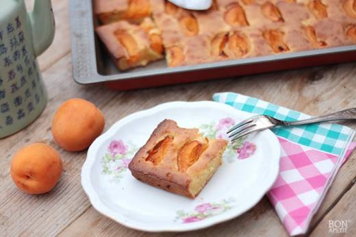 Vanille-Hüttenkäse abrikozencake