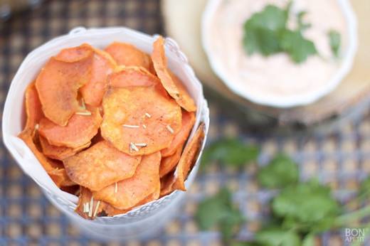 zoete aardappelchips