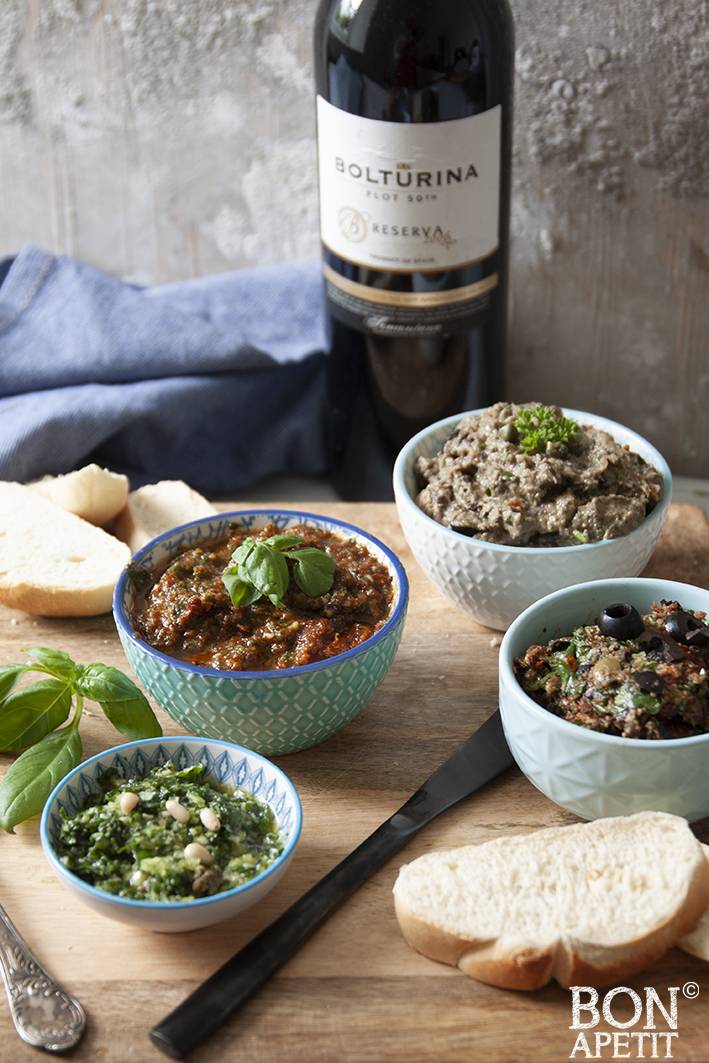 Recept Zelfgemaakte Groene Pesto, Rode Pesto & Tapenades