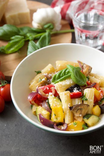 rigatoni met gegrilde groente