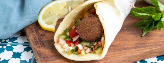 Banner-pita-falafel pita met falafel