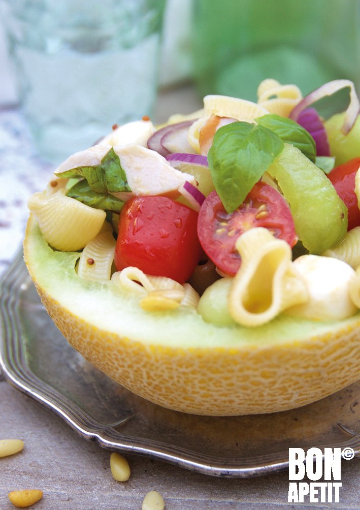 punt Natura argument frisse pastasalade met meloen - Bonapetit