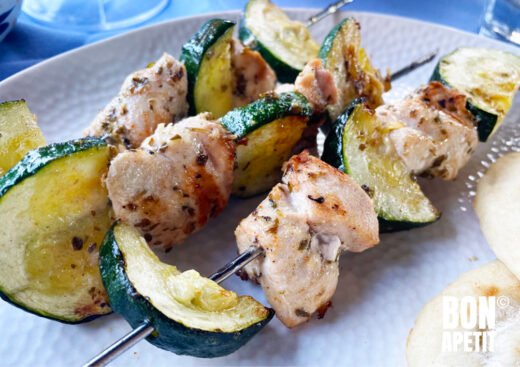 Griekse spiesjes van de BBQ