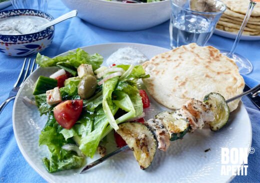 Griekse spiesjes van de BBQ