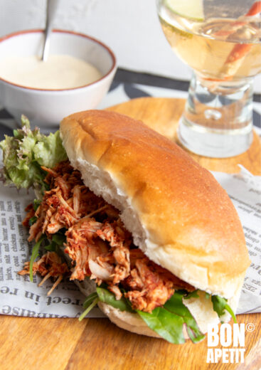 gin tonic pulled chicken