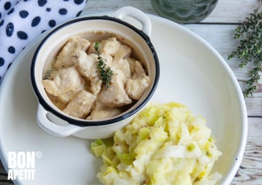 kipragout met preipuree