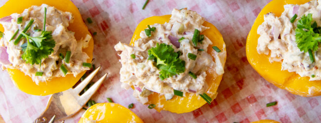 BANNER perzik-tonijnsalade perzik met tonijnsalade