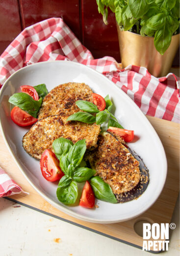 schnitzel van aubergine