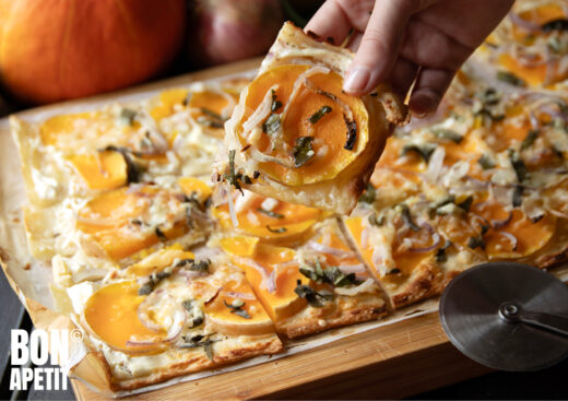 flammkuche met pompoen
