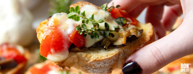 BANNER-bruschetta met aubergine